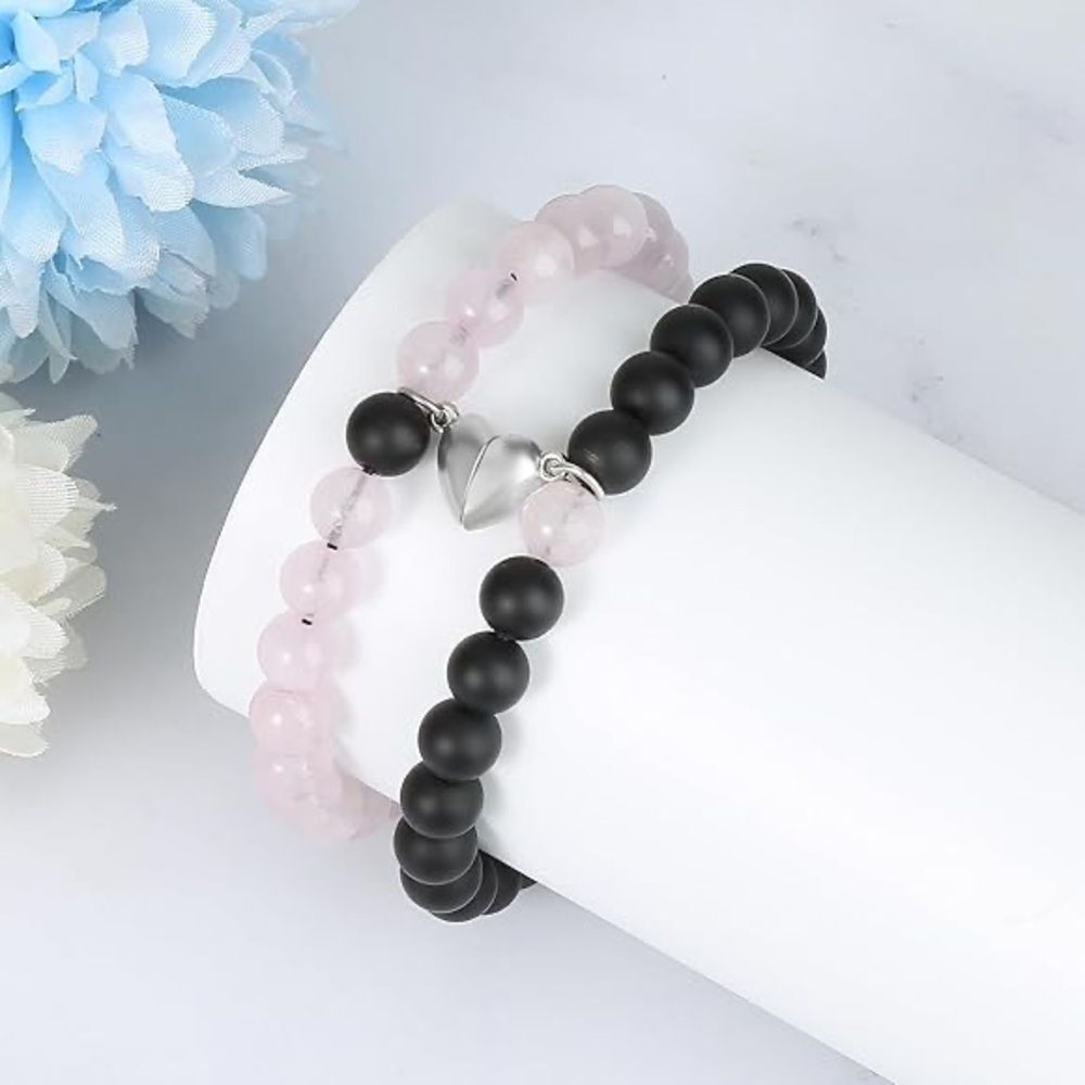 Couple Matching Bracelets | Best Friend Promise Jewelry | Stretch Bead Bracelets